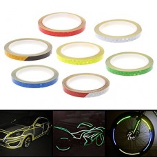 Lergo 3 Rolls Fluorescent Bicycle Bike Reflective Sticker Decal Tape Reflector For Cycling Safety Warning Or DIY Decoration  0.4inch26ft - B077PSBHNH